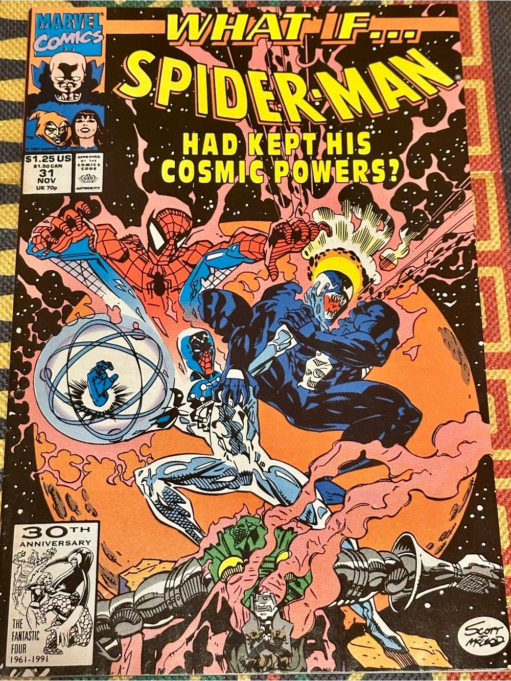 🔥 RARE Marvel What If #31 1991 1st Cosmic Spider-Man Cover Venom Scott McDaniel